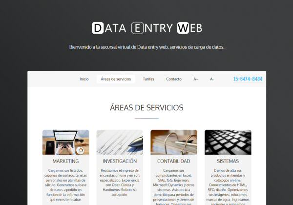 Data entry web