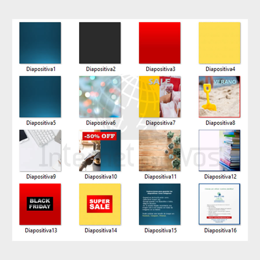 Plantillas para redes sociales en Power Point