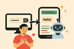 Ilustración, notebook con enlaces hacia una tablet y un celular