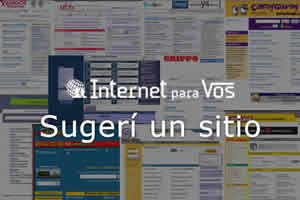 fondo: capturas de buscadores antiguos de Argentina con el título: Sugerí un sitio al frente