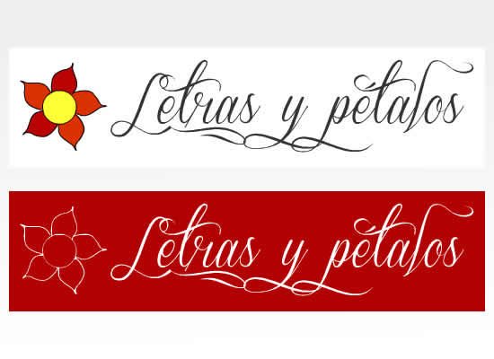 isologotipo de Letras y Pétalos