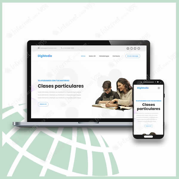 Sitio web para servicios de enseñanza.